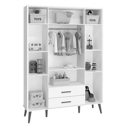 Imagem de Quarto de Bebê Isis 4 Portas com Gaveteiro Areia Acetinado - Reller