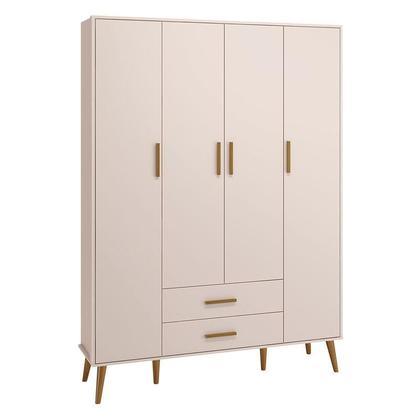 Imagem de Quarto de Bebê Isis 4 Portas com Gaveteiro Rosa Acetinado - Reller