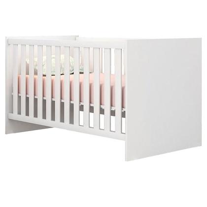 Imagem de Quarto de Bebê Louise 4 Portas com Berço Doce Sonho 100 Branco Brilho e Colchão - AJL