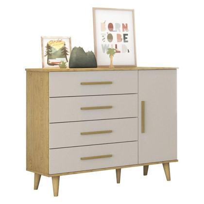 Imagem de Quarto de Bebê Ludmila Off White Bétula com Colchão Ortobom - Carolina Baby