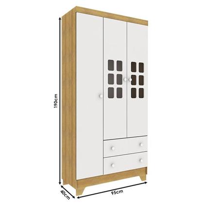 Imagem de Quarto de Bebê Malu Branco Acetinado Bétula com Colchão Ortobom  Carolina