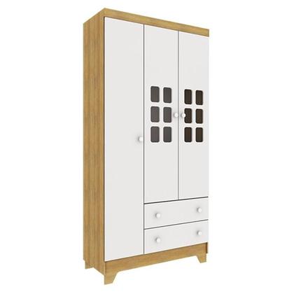 Imagem de Quarto de Bebê Malu Branco Acetinado Bétula com Colchão Ortobom  Carolina