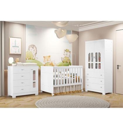 Imagem de Quarto de Bebê New Katatau Branco Acetinado  Reller