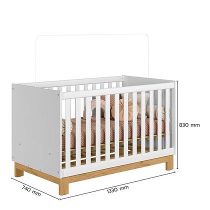 Imagem de Quarto de Bebê Q Encanto Slim Branco Acetinado com Colchão Ortobom  Qmovi