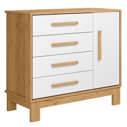 Imagem de Quarto de Bebê Q Encanto Slim Freijó TOQ Branco Acetinado com Colchão Tend Tudo  Qmovi