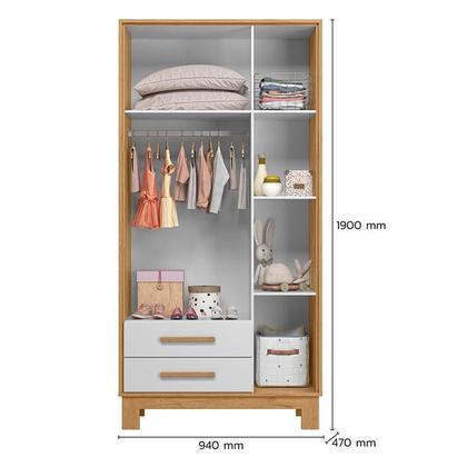 Imagem de Quarto de Bebê Q Encanto Slim Freijó TOQ Branco Acetinado com Colchão Tend Tudo  Qmovi