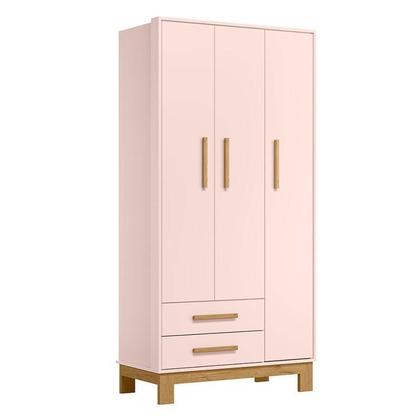 Imagem de Quarto de Bebê Q Encanto Slim Rosa Acetinado com Colchão Tend Tudo  Qmovi