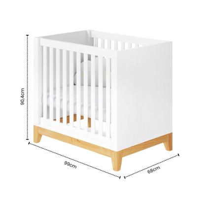 Imagem de Quarto De Bebê Retrô Berço Médio E Cômoda Amor Perfeito Cor Branco