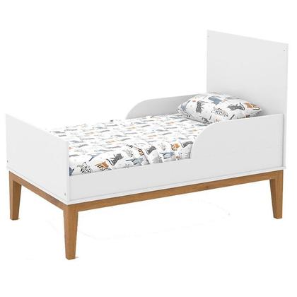 Imagem de Quarto de Bebê Unique 3 Portas com Cômoda 6 Gavetas e Painel Ripado Branco Soft Eco Wood - Matic