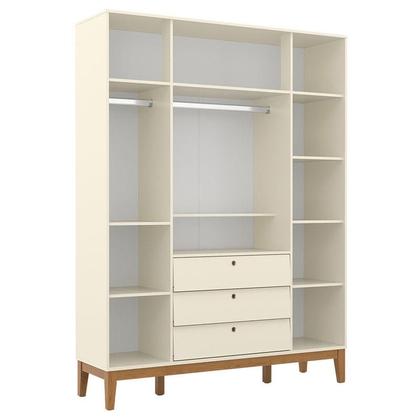 Imagem de Quarto de Bebe Unique 4 Portas com Cômoda 6 Gavetas Off White Eco Wood - Matic