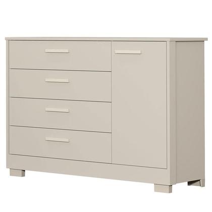 Imagem de Quarto de Bebê Zaki e Berço Americano Evolution 4 em 1 Areia Acetinado com Colchão Ortobom - Reller