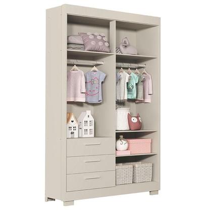 Imagem de Quarto de Bebê Zaki e Berço Americano Evolution 4 em 1 Areia Acetinado com Colchão Ortobom - Reller