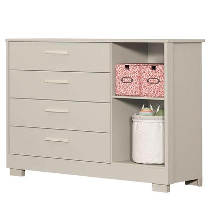 Imagem de Quarto de Bebê Zaki e Berço Americano Evolution 4 em 1 Areia Acetinado com Colchão Ortobom - Reller