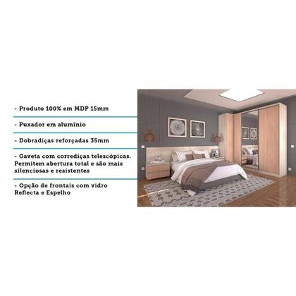 Imagem de Quarto De Casal C/ Cabeceira, Mesa De Cabeceira E Guarda Rou