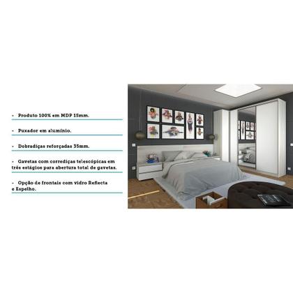 Imagem de Quarto De Casal C/ Guarda Roupa C/ Espelho, Cabeceira E Mesa