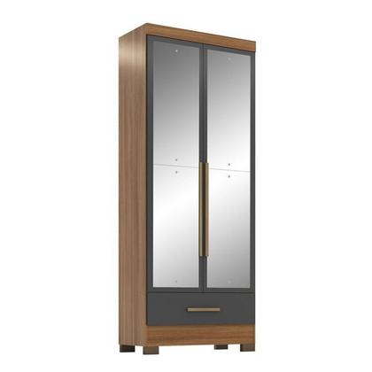 Imagem de Quarto de Casal Completo 5 Peças 6 Portas 4 Gavetas com Maleiro e Espelhos Smart Plus