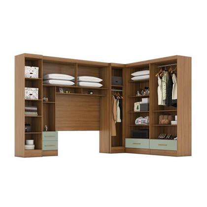 Imagem de Quarto de Casal Completo 5 Peças 6 Portas 4 Gavetas com Maleiro Smart Plus