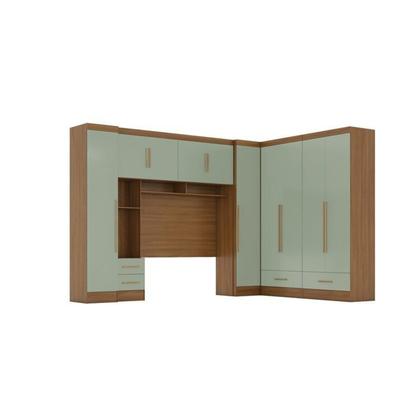 Imagem de Quarto de Casal Completo 5 Peças 6 Portas 4 Gavetas com Maleiro Smart Plus