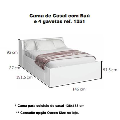 Imagem de Quarto de Casal de Canto e com Cama Baú 1344 San Remo