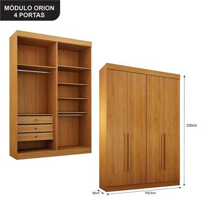 Imagem de Quarto de Casal Modulado 11 Portas Orion Ambiente Cinamomo - Leifer Móveis