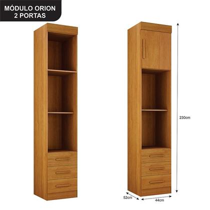 Imagem de Quarto de Casal Modulado 11 Portas Orion Ambiente Cinamomo - Leifer Móveis