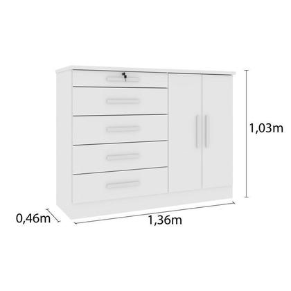 Imagem de Quarto de Casal Roupeiro 6 Portas Portugal, Cama Casal, Cabeceira e Cômoda 5 Gavetas