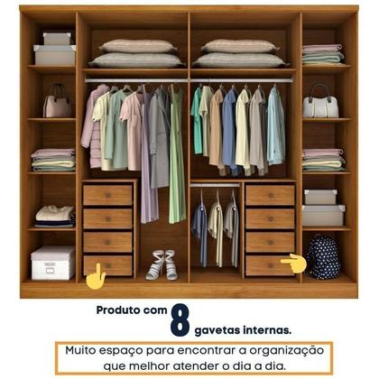 Imagem de Quarto de Casal Roupeiro 6 Portas Portugal com Pés, Cama Casal Queen, Cabeceira e Cômoda 5 Gavetas
