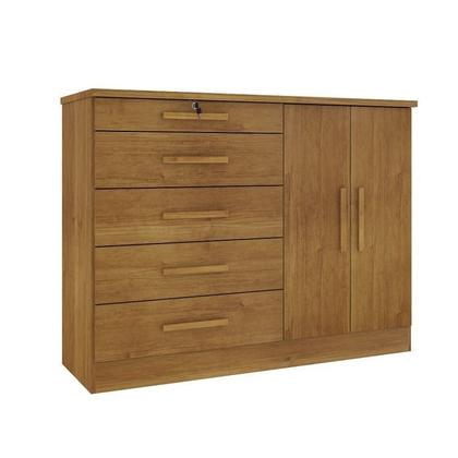 Imagem de Quarto de Casal Roupeiro 6 Portas Portugal com Pés, Cama Casal Queen, Cabeceira e Cômoda 5 Gavetas