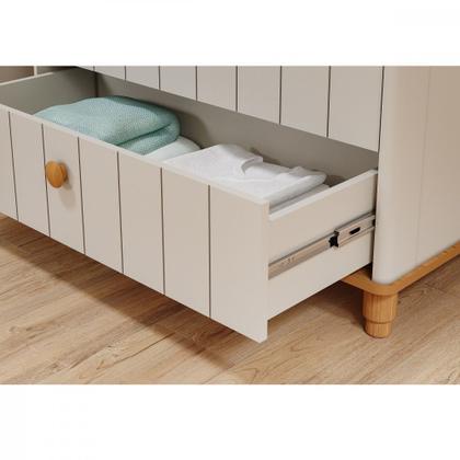 Imagem de Quarto de Infantil Completo Guarda Roupa 4 Portas e Cômoda 4 Gavetas 100 MDF Lívia Permobili