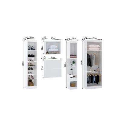 Imagem de Quarto de Solteiro com Guarda Roupas e Mesa de Cabeceira Alpes Luciane Móveis