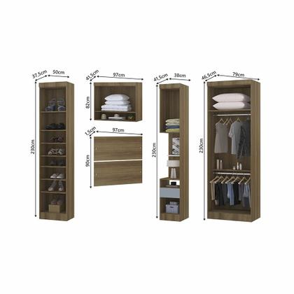 Imagem de Quarto de Solteiro com Guarda Roupas e Mesa de Cabeceira Paris Luciane Móveis