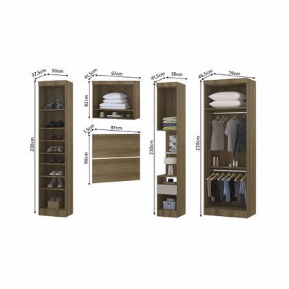 Imagem de Quarto de Solteiro com Guarda Roupas e Mesa de Cabeceira Paris Luciane Móveis