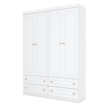 Imagem de Quarto Infantil 4 Portas Mississipi com Berço Tutto New Branco Fosco - Matic