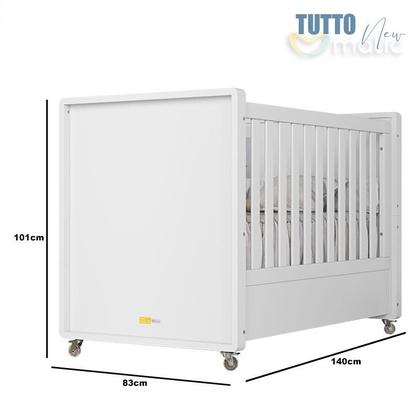 Imagem de Quarto Infantil 4 Portas Mississipi com Berço Tutto New Branco Fosco - Matic