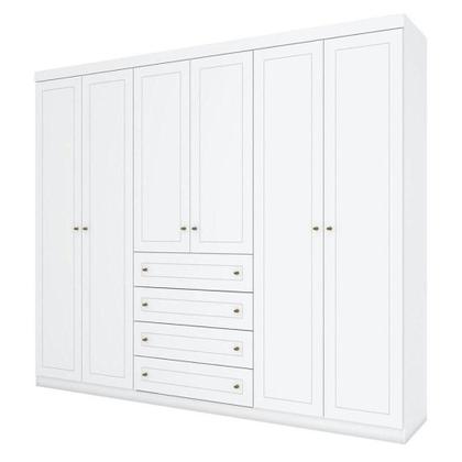 Imagem de Quarto Infantil 6 Portas Mississipi Com Berço Multifuncional Cleo Ambiente Branco Fosco E Colchão Ortobom - Henn