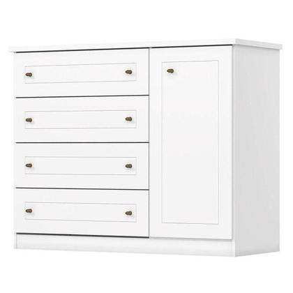 Imagem de Quarto Infantil 6 Portas Mississipi Com Berço Multifuncional Cleo Ambiente Branco Fosco E Colchão Ortobom - Henn