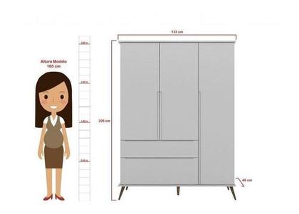 Imagem de Quarto Infantil Bebê Com Cômoda Guarda Roupa Pés Retro