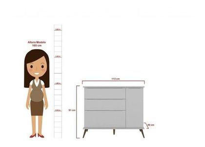 Imagem de Quarto Infantil Bebê Com Cômoda Guarda Roupa Pés Retro