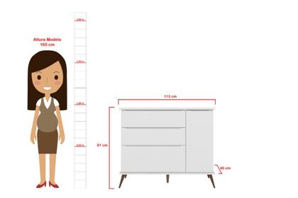 Imagem de Quarto Infantil Bebê Rêtro Ana Vitória 3 Peças Branco 100% MDF