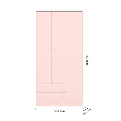 Imagem de Quarto Infantil Berço Mini Cama Slim e Guarda Roupa Rosa