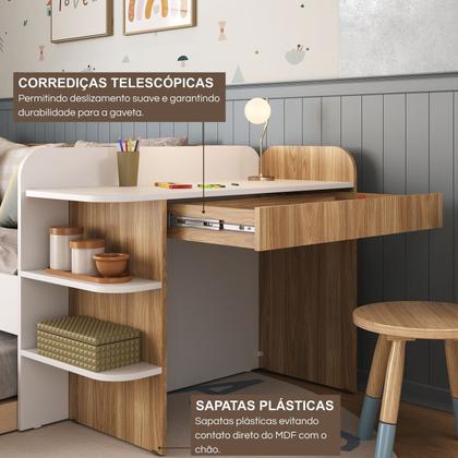 Imagem de Quarto Infantil Cama de Solteiro 3 em 1 e Cômoda 10 Gavetas em Mdf Premium Helena e Alice