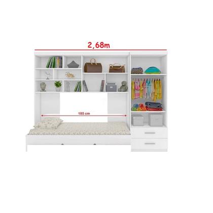 Imagem de Quarto Infantil Chiara Completo com Cama de Solteiro, Cama Auxiliar