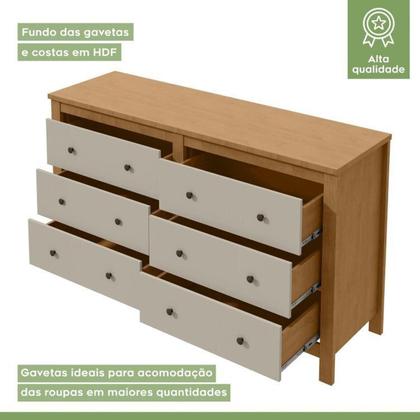 Imagem de Quarto Infantil com 2 Camas de Solteiro Loop e 1 Mesa de Cabeceira Maggiore Amêndoa Clean / Off White