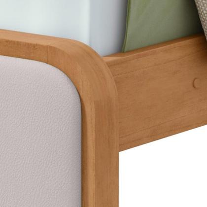 Imagem de Quarto Infantil com 2 Camas de Solteiro Loop e 1 Mesa de Cabeceira Maggiore Amêndoa Clean / Off White