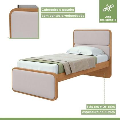 Imagem de Quarto Infantil com 2 Camas de Solteiro Loop e 1 Mesa de Cabeceira Maggiore