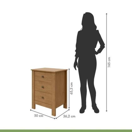 Imagem de Quarto Infantil com 2 Camas Solteiro Athenas Plus e Mesa de Cabeceira 3 Gavetas Maggiore New Amêndoa Clean