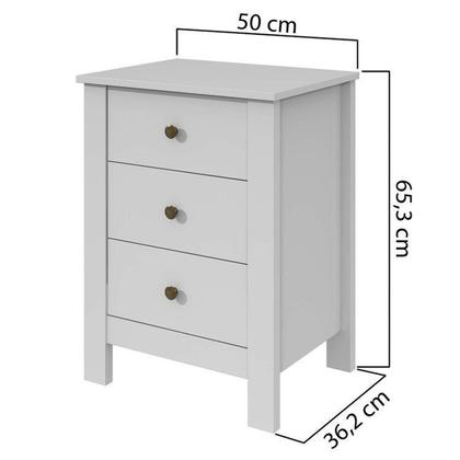 Imagem de Quarto Infantil com 2 Camas Solteiro Athenas Plus e Mesa de Cabeceira 3 Gavetas Maggiore New