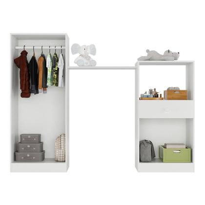 Imagem de Quarto Infantil com Berço-Cômoda Laura Multimóveis Branco/Azul