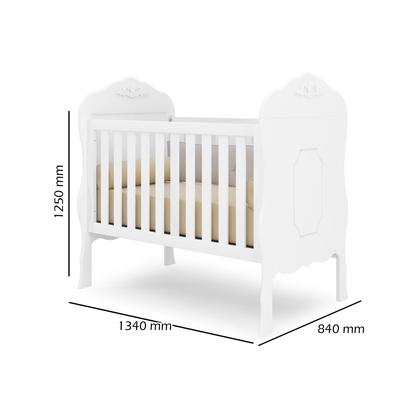 Imagem de Quarto Infantil com Berço e Guarda Roupa 4 portas Branco Canaã Baby