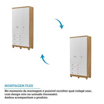 Imagem de Quarto Infantil com Berço e Guarda Roupa Uli Junior Móveis Peroba